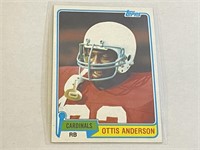 1981 Otis Anderson Topps Rookie Football Card