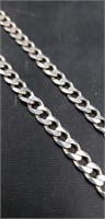 Sterling Silver Italy 25in Chain Necklace 28.8g
