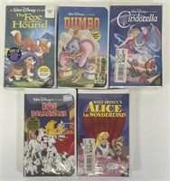 5 Sealed Disney Black Diamond VHS Tapes