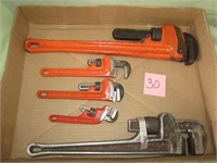 5 Pipe Wrenches (includes Rigid)