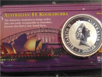 Australian Silver $1 Kookaburra, 31.635g, 99.9 sil