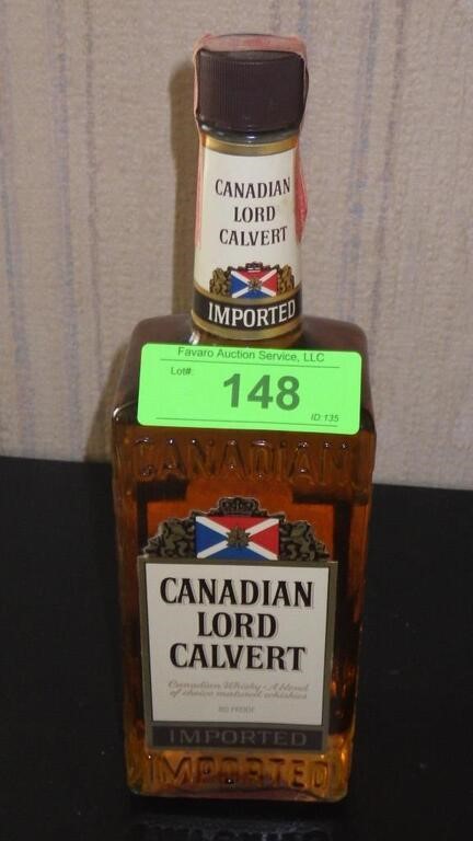 VINTAGE LORD CALVERT WHISKY 4/5 QT **NO SHIPPING**