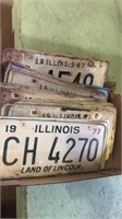 Flat of assorted Illinois license plates