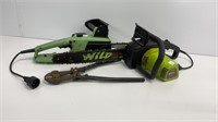 (2) electric chainsaws- Oregon and poulan wild