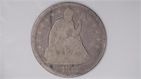 1872 Seated Liberty Silver Dollar