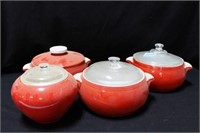 VINTAGE 4 PC. HALL CHINA COOKWARE