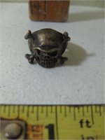 Sterling Silver Skull & Crossbone Ring Size 10.5