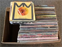 Box of Albums & 45 Records