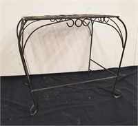 Iron plant stand or patio table 13 x 19 x 18 in