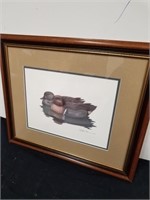 Framed Roland Sloan picture dated 1981 matted 17x