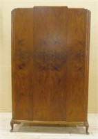 English Queen Anne Burl Walnut Wardrobe.