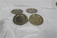 Lot of 4 Silverplated Coasters