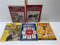 Gil Hodges in Vintage lot Baseball Magazines
