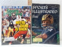 (2) Signed Sports Illustrated - Notre Dame Tony