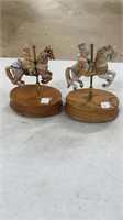 Two Willitts Carousel Horse Figurines