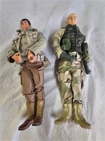 2 Hasbro and Blue Box G.I. Joe Army Action Figures