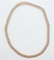 925 Mixed Sliver and Gold Tone Necklace