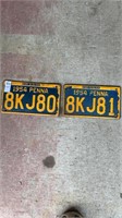 1954 Pennsylvania License Plates
