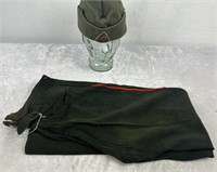 German WWII EM Overseas Side Cap & Pants