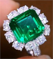 8ct Colombian Emerald Ring 18K Gold