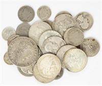 Coin Mix of 27 Silver Coins & More