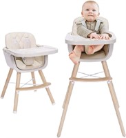 3-in-1 Convertible Wooden High Chair,Baby High Cha