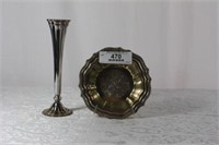 Silver Plated Avon Vase & Bowl