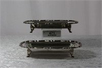 2- Silver Plated Footed Butter Dishes