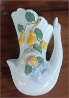 Wall Pocket Vase with Fruit and Goose
