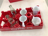 Coca Cola Plastic Crate With Bottles And Cups