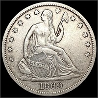 1869-S Seated Liberty Half Dollar CLOSELY