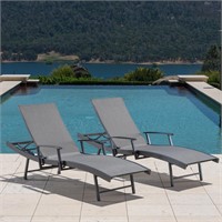 $553  SunVilla Sling Wave Chaise Lounge, 2-Pack