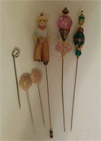 Hat pins,  6 in lot including a cowboy