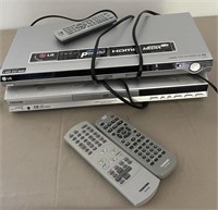 LG DN788 & Toshiba SD-3950 DVD Players + Remotes