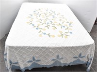 Linen Source Chenille Floral Bedspread-Full