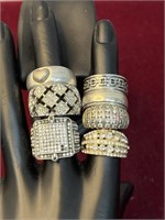 7 Women’s Silver Toned Rings