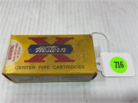 37 ROUNDS OF VINTAGE WESTERN X .25 AUTO AMMO IN