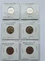 8 - Brilliant Uncirulated Jefferson Nickels