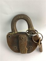 Adlake Mfg. Co. steel  railroad switch lock with