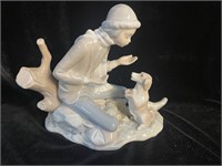 Neo Porcelain Figurine "Lesson for the Dog"