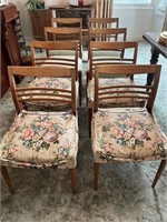 Set of Eight Mid Century Ladder Back Dining