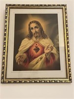 Framed Print of The Sacred Heart