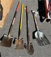 Set of 4 Used Shovels