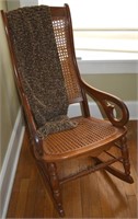 Antique Bentwood Cane Seat/Back Rocking Chair