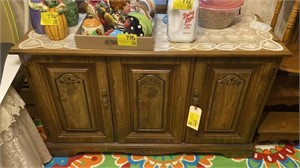 Wooden Midcentury Console Cabinet,