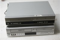 2 VHS and DVD players - power on playback untested