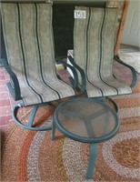 Swivel Rocking Patio Chairs & Table-Lower Level
