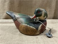 Weighted wood decoy by R. Wilson for D. U.