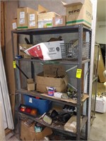 Metal Shelf w/ Auto Parts