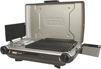 Coleman 2 Burner Grill Stove Combo Silver/Black